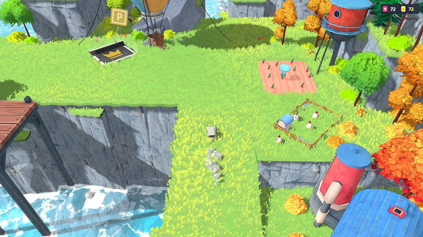 The connected island overworld of You Suck at Parking